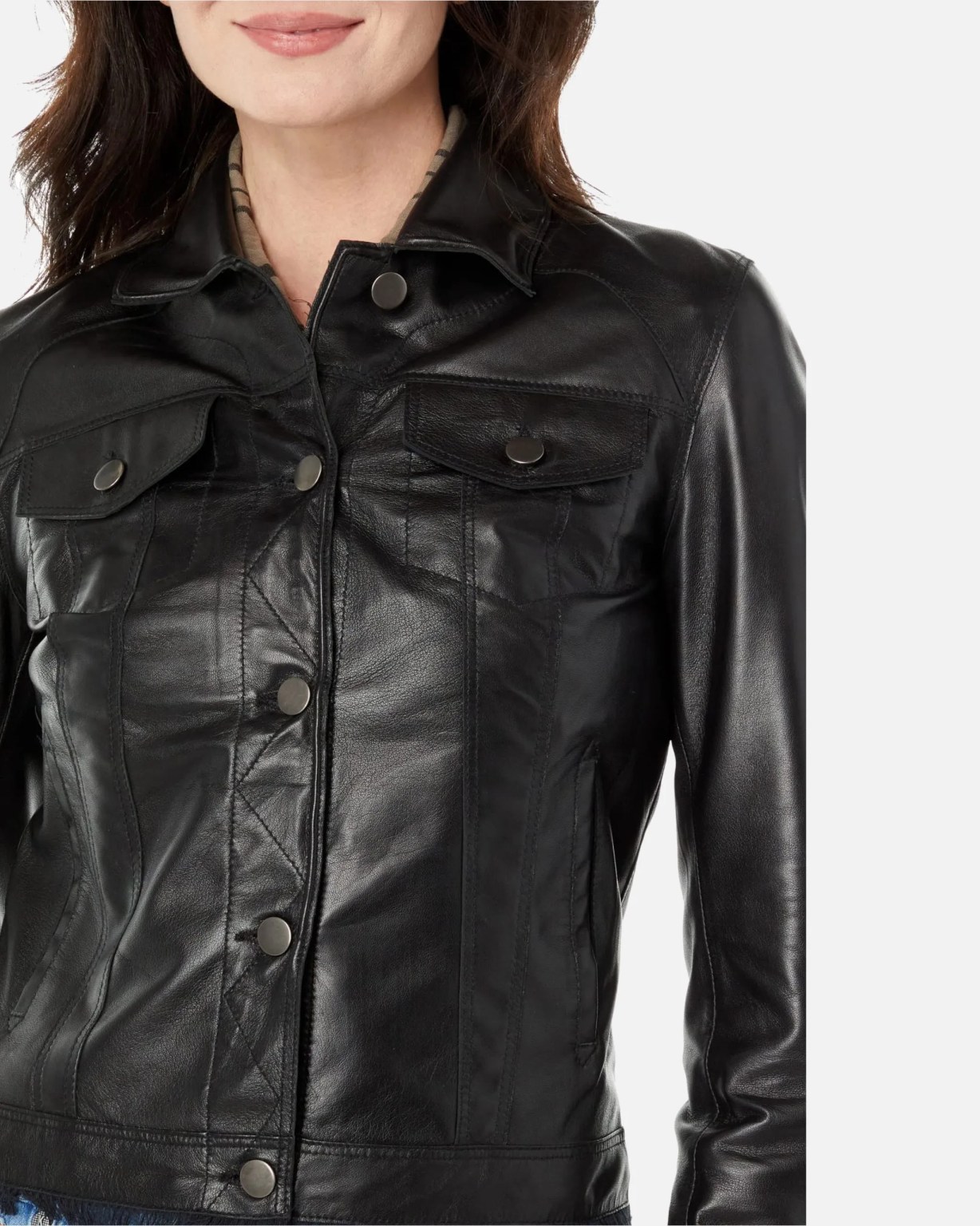 alexa-black-leather-trucker-jacket