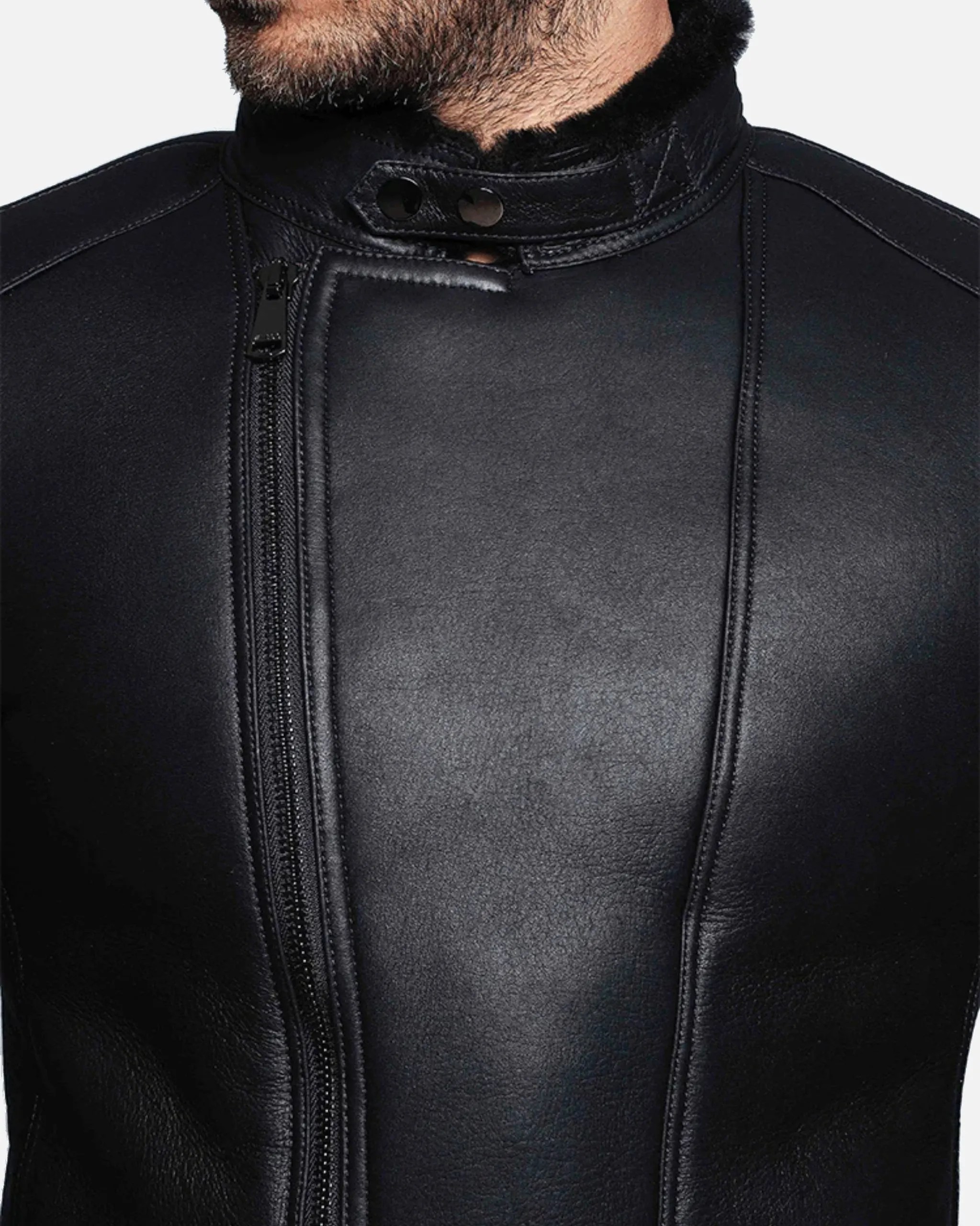 black-shearling-leather-jacket-100-genuine-sheepskin (1)