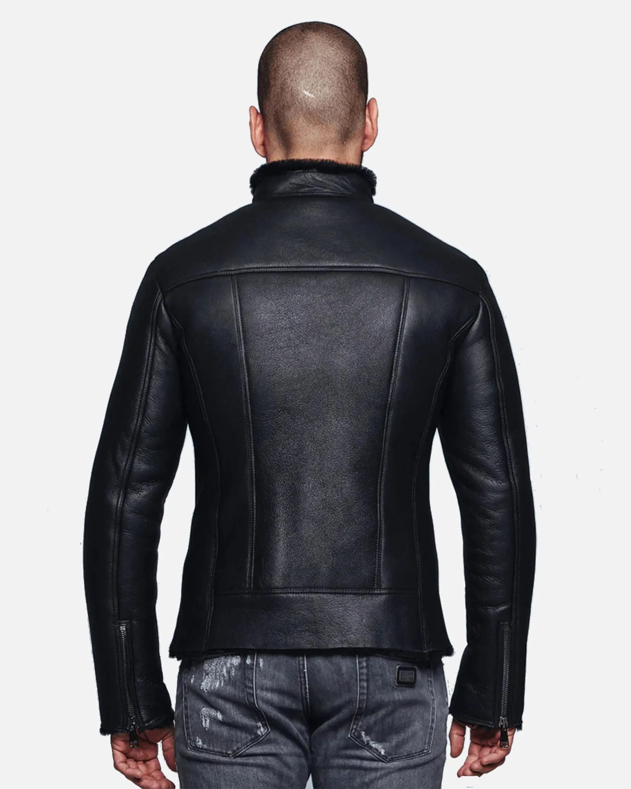 black-shearling-leather-jacket-100-genuine-sheepskin (3)