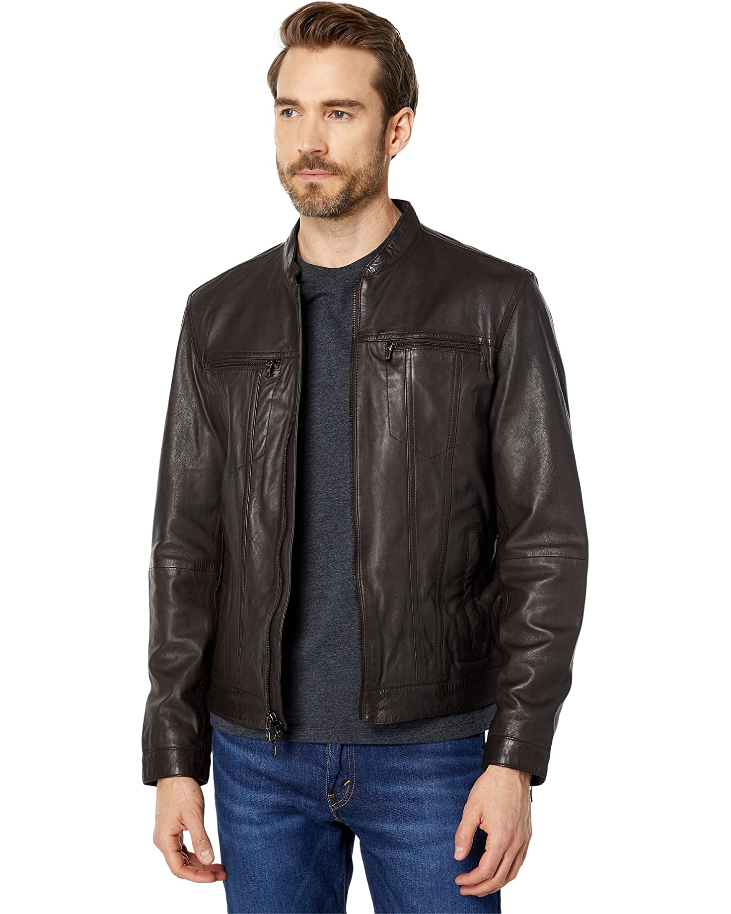 brown-band-collar-racer-jacket-100-genuine-lambskin (1)