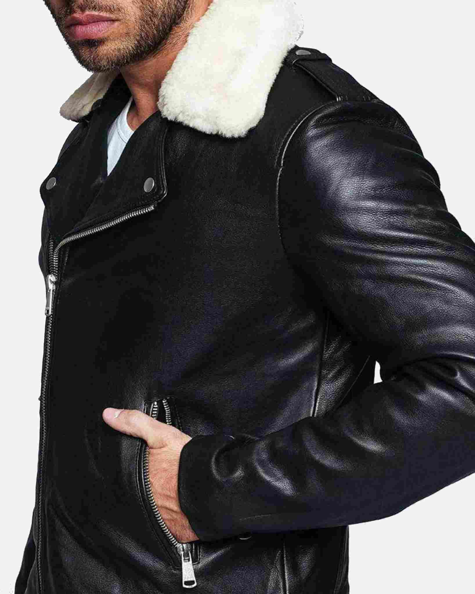mens-black-fur-collared-biker-leather-jacket-100-genuine-lambskin (1)