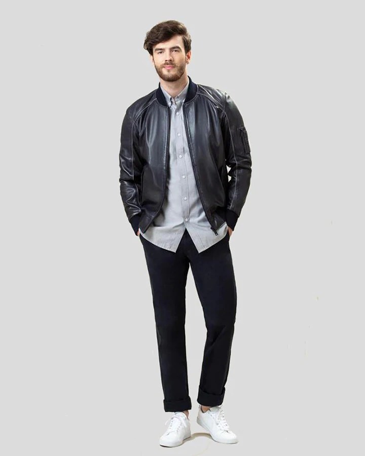 mens-black-lambskin-bomber-leather-jacket-100-genuine-leather (3)