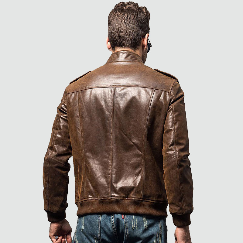 Mens Brown leather Jacket - The Leather Jacketer