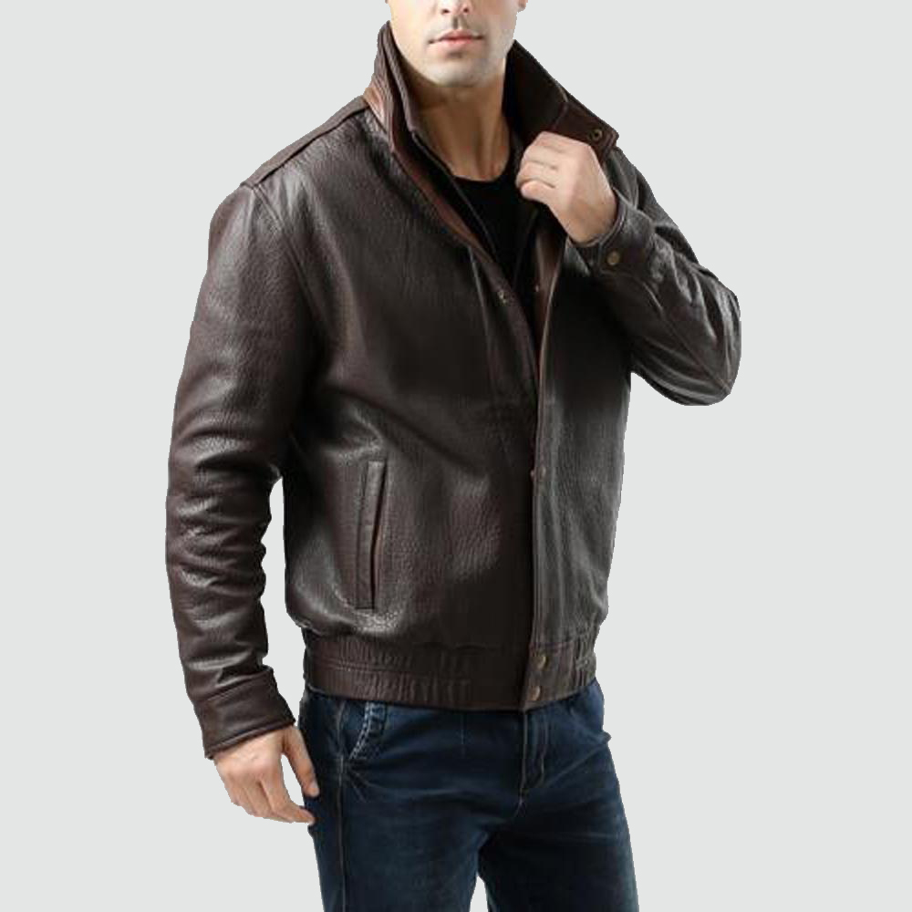 mens-check-brown-bomber-leather-jacket-genuine-lambskin-leather (3)