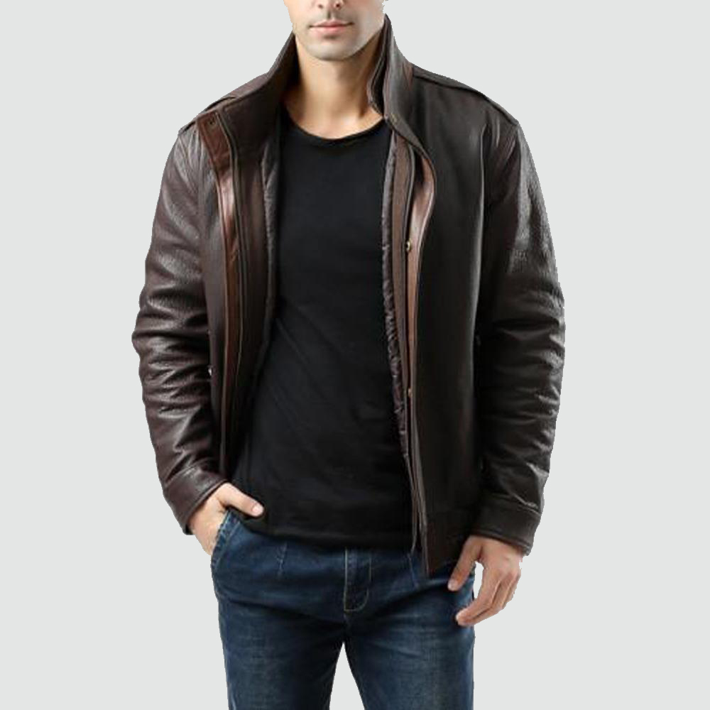 mens-check-brown-bomber-leather-jacket-genuine-lambskin-leather (4)