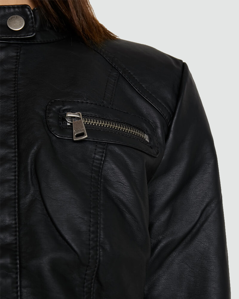 womens-black-bandit-faux-cafe-racer-leather-jacket-on-sale-now (2)