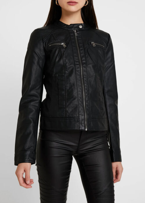 womens-black-bandit-faux-cafe-racer-leather-jacket-on-sale-now (3)
