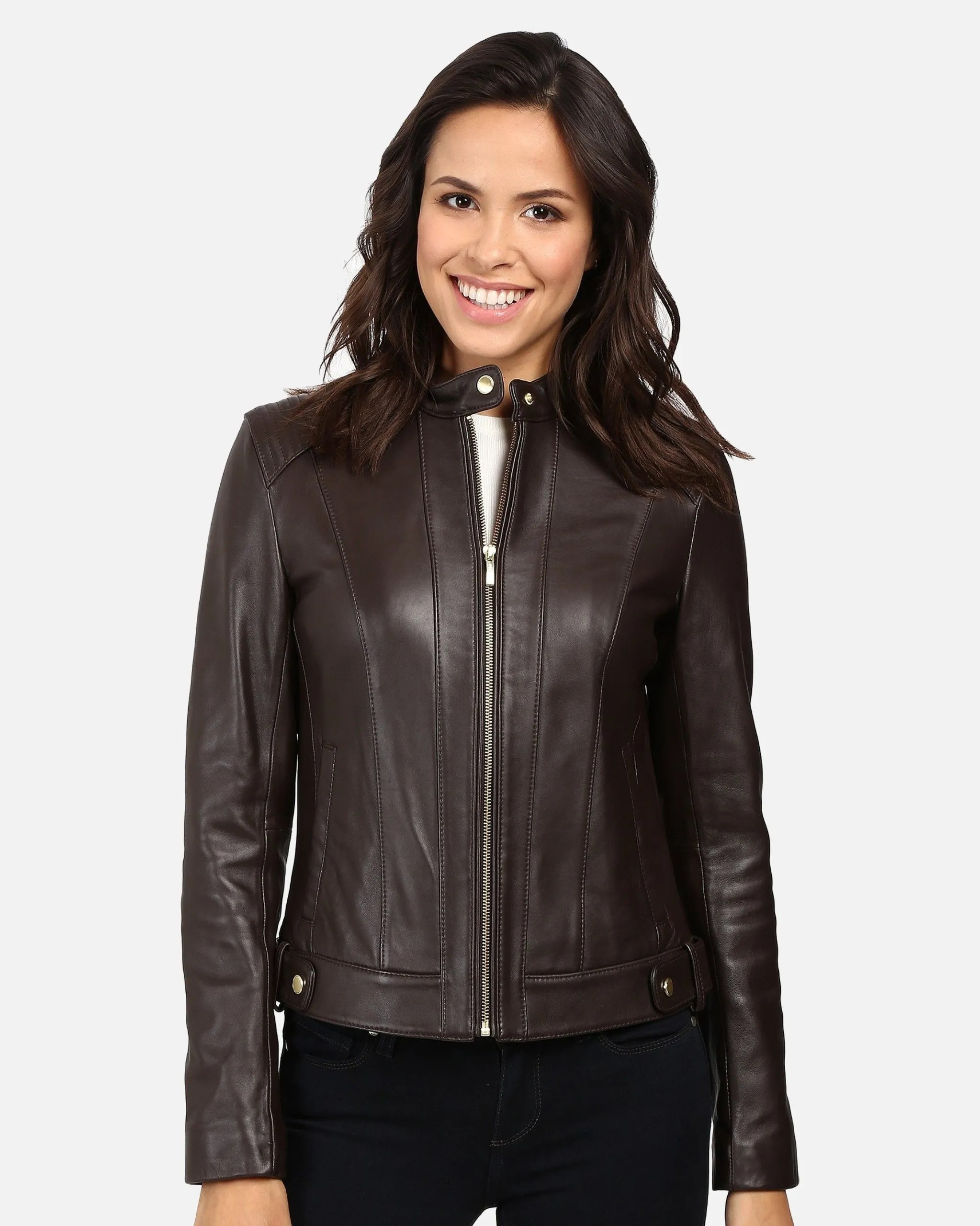 womens-black-leather-racer-jacket-genuine-lambskin-stand-collar (4)