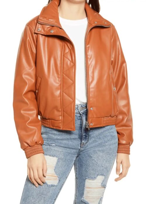 womens-brown-leather-bomber-jacket-faux-leather-soft-viscose-lining-stand-up-collar (3)