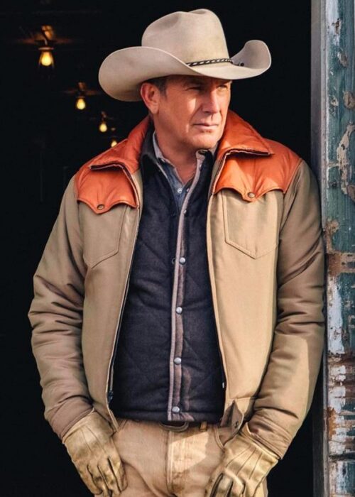 Kevin Costner Yellowstone John Dutton Raw Leather Jacket for Men (1)