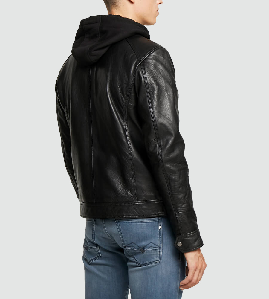 mens-nils-black-hooded-biker-leather-jacket (5)