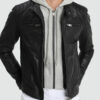 leo-mens-black-leather-jacket-with-removable-hood-lambskin-cafe-racer (2)